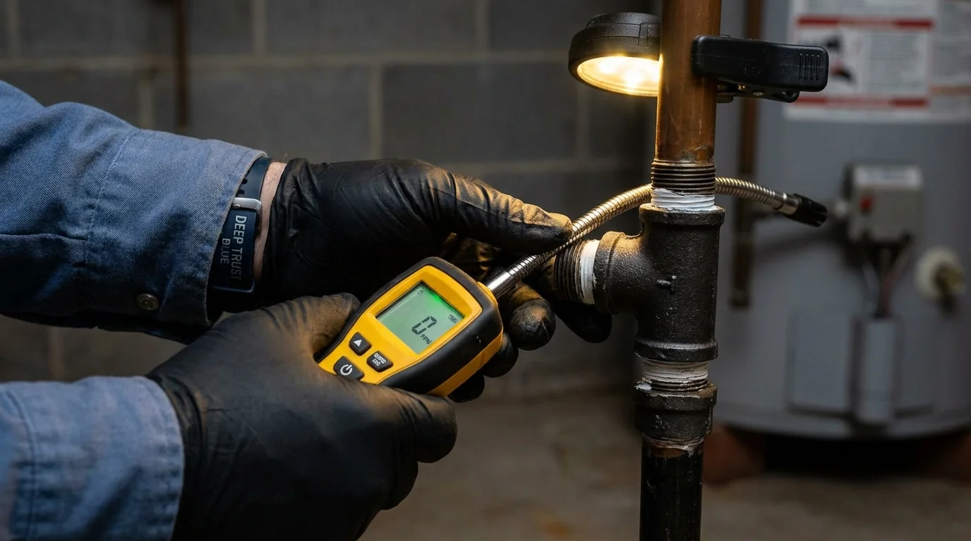 Gas leak detection with electronic sniffer by Johns Plumbing LLC in Winnemucca