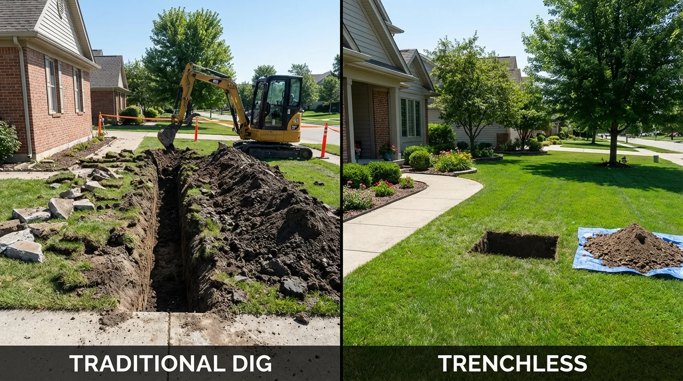 Trenchless sewer repair with minimal yard damage versus traditional excavation in Winnemucca, NV